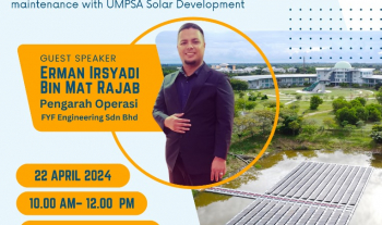 Industrial Talk: PV System Design, Installation and Maintenance for UMPSA Project Development